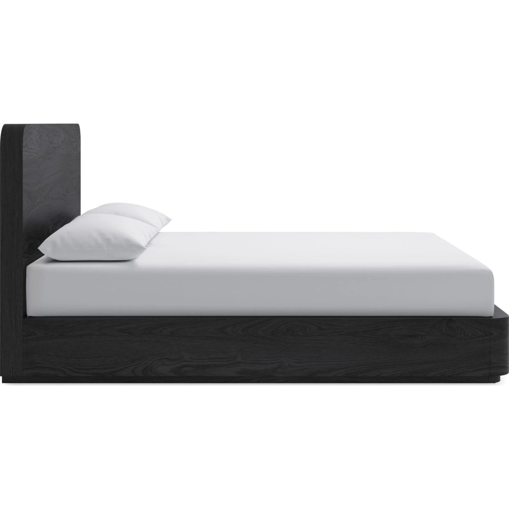 5PC Full Size Contemporary Bedroom Set – Elora Collection, Jet & Charcoal Finish by Modus Furniture