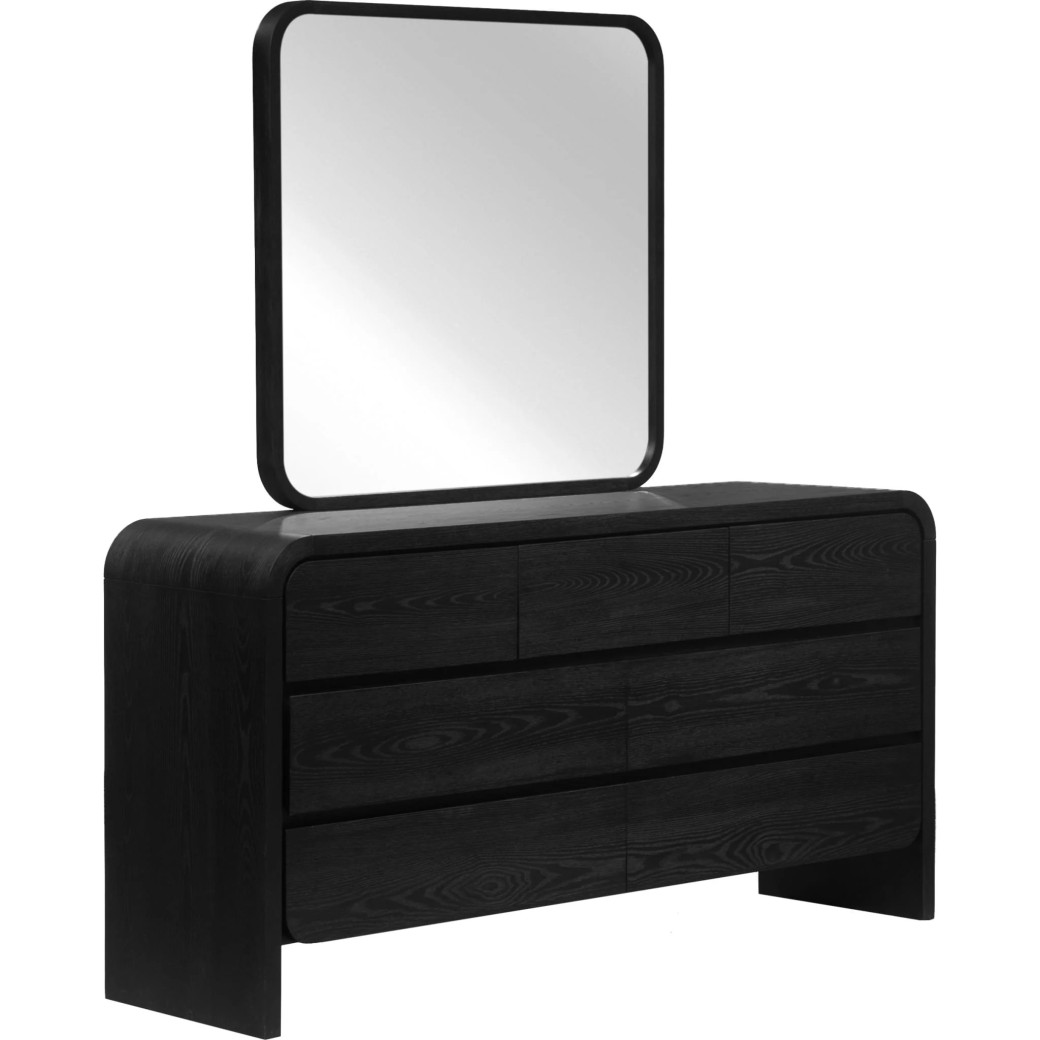 5PC Full Size Contemporary Bedroom Set – Elora Collection, Jet & Charcoal Finish by Modus Furniture