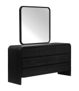 5PC Full Size Contemporary Bedroom Set – Elora Collection, Jet & Charcoal Finish by Modus Furniture