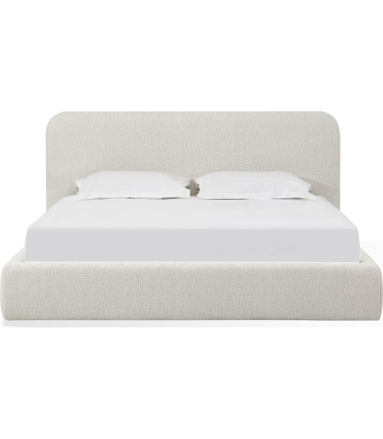 5PC Full Size Bedroom Set with Upholstered Platform Bed – Contemporary Style, Timber Finish, Elora Collection by Modus Furniture