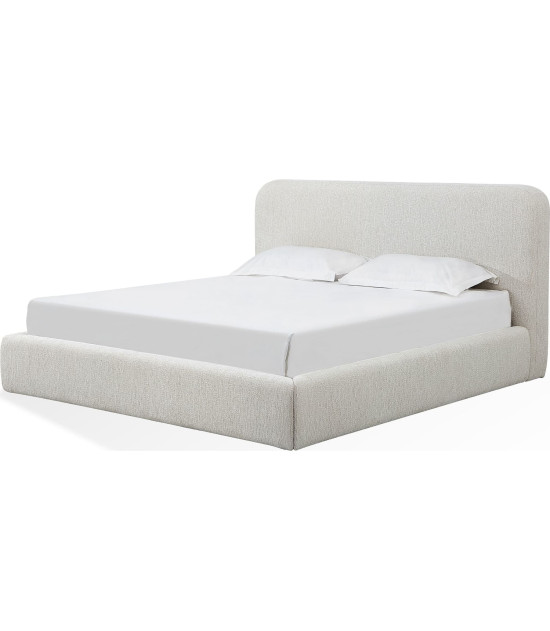 5PC Full Size Bedroom Set with Upholstered Platform Bed – Contemporary Style, Timber Finish, Elora Collection by Modus Furniture