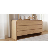 5PC Full Size Bedroom Set with Upholstered Platform Bed – Contemporary Style, Timber Finish, Elora Collection by Modus Furniture