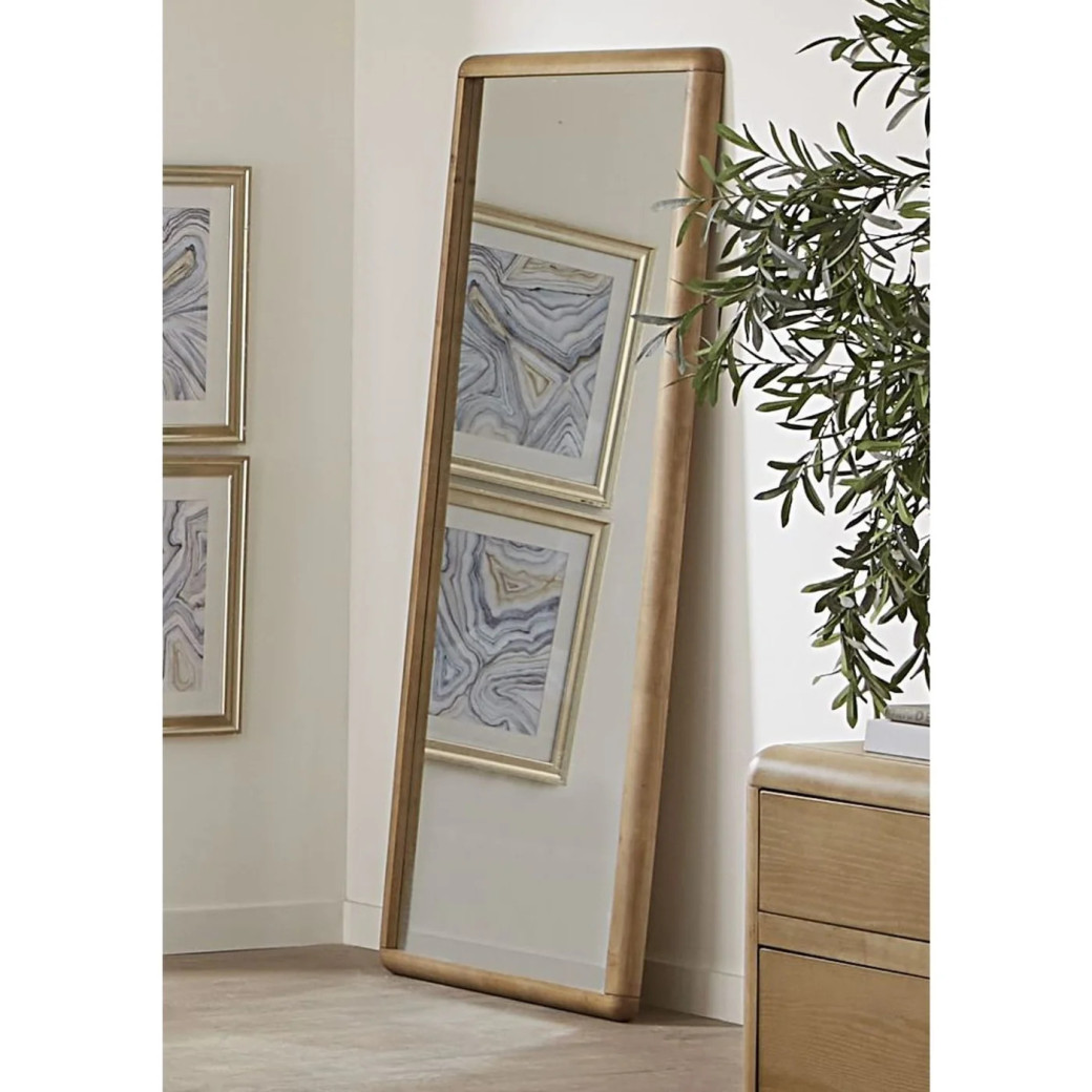 5PC Full Size Bedroom Set – Ginger & Brown Bouclé, Contemporary Style – Furano Collection by Modus Furniture