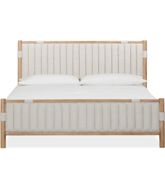 5PC Full Size Bedroom Set – Ginger & Brown Bouclé, Contemporary Style – Furano Collection by Modus Furniture