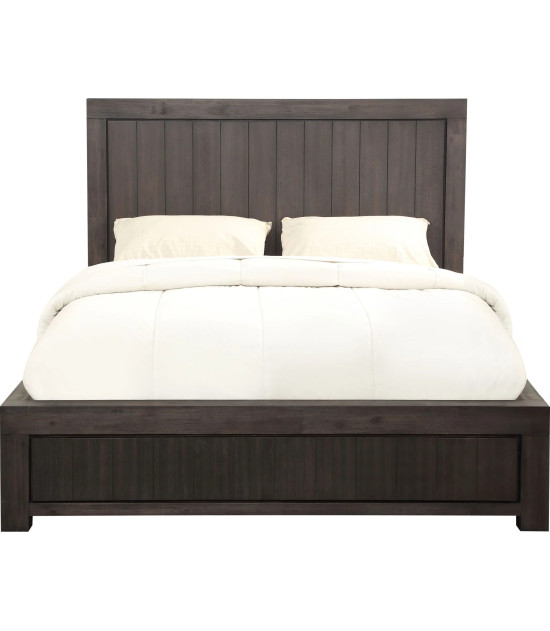 5PC Full Size Bedroom Set – Heath Collection by Modus Furniture Contemporary Style | Wood Platform Bed | Basalt Grey Finish
