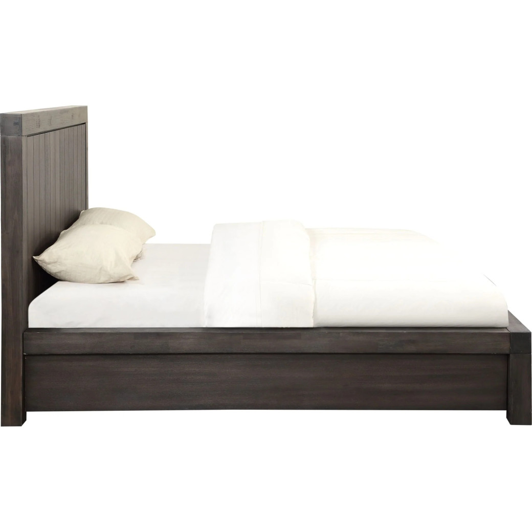 5PC Full Size Bedroom Set – Heath Collection by Modus Furniture Contemporary Style | Wood Platform Bed | Basalt Grey Finish