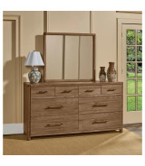 5PC Queen Bedroom Set Contemporary Style in Cabin Glow Finish – Hollis Collection by Modus Furniture