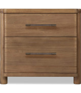 5PC Queen Bedroom Set Contemporary Style in Cabin Glow Finish – Hollis Collection by Modus Furniture