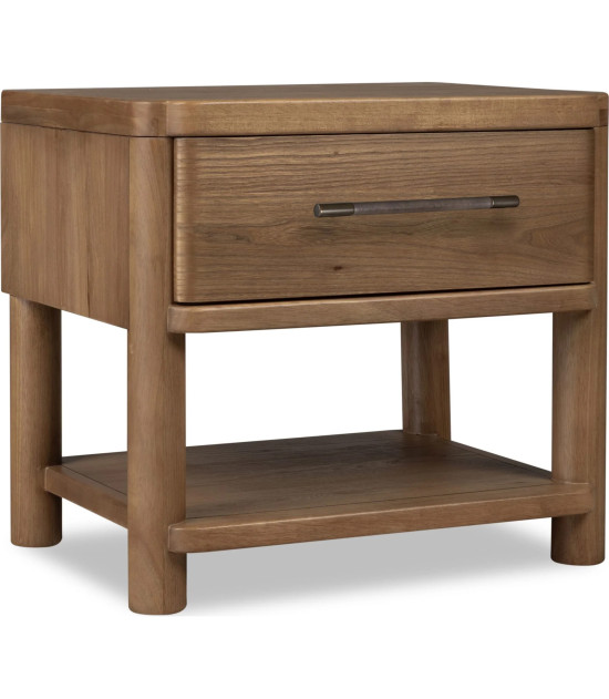 5PC Queen Bedroom Set Contemporary Style in Cabin Glow Finish – Hollis Collection by Modus Furniture