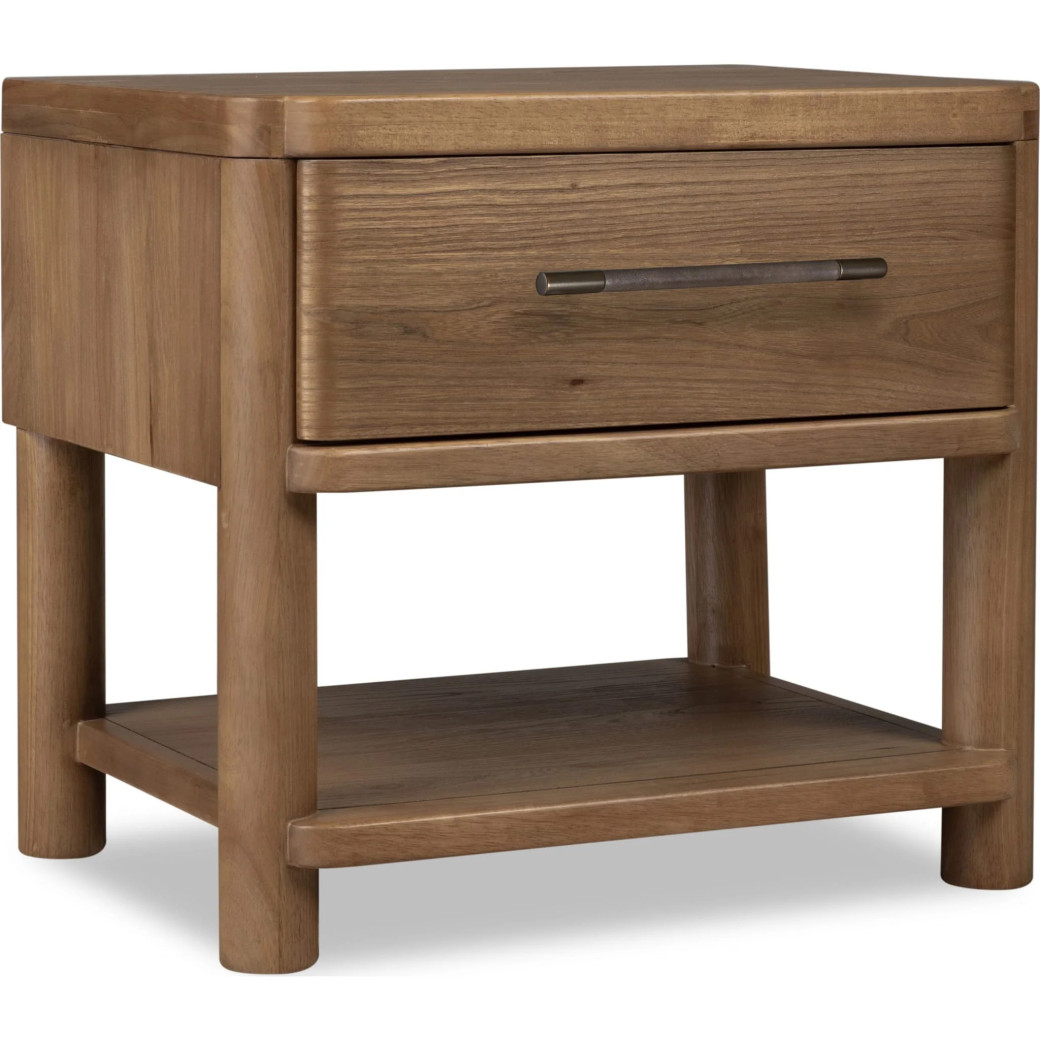 5PC Queen Bedroom Set Contemporary Style in Cabin Glow Finish – Hollis Collection by Modus Furniture