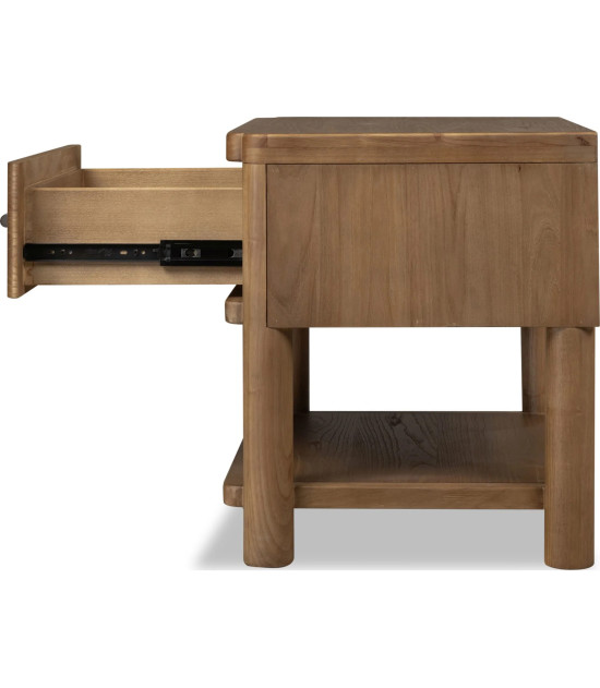 5PC Queen Bedroom Set Contemporary Style in Cabin Glow Finish – Hollis Collection by Modus Furniture