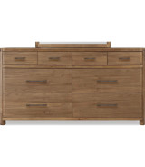 5PC Queen Bedroom Set Contemporary Style in Cabin Glow Finish – Hollis Collection by Modus Furniture