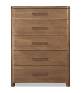 5PC Queen Bedroom Set Contemporary Style in Cabin Glow Finish – Hollis Collection by Modus Furniture