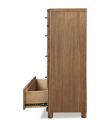5PC Queen Bedroom Set Contemporary Style in Cabin Glow Finish – Hollis Collection by Modus Furniture