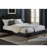 5PC Full Size Bedroom Set Contemporary Style in Black Drifted Oak Finish – Kentfield Collection by Modus Furniture