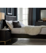 5PC Full Size Bedroom Set Contemporary Style in Black Drifted Oak Finish – Kentfield Collection by Modus Furniture