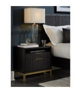 5PC Full Size Bedroom Set Contemporary Style in Black Drifted Oak Finish – Kentfield Collection by Modus Furniture