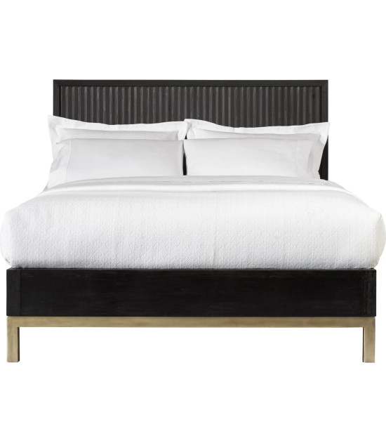 5PC Full Size Bedroom Set Contemporary Style in Black Drifted Oak Finish – Kentfield Collection by Modus Furniture