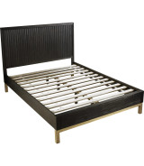 5PC Full Size Bedroom Set Contemporary Style in Black Drifted Oak Finish – Kentfield Collection by Modus Furniture