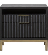 5PC Full Size Bedroom Set Contemporary Style in Black Drifted Oak Finish – Kentfield Collection by Modus Furniture