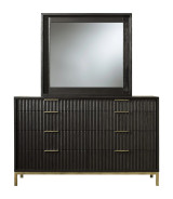 5PC Full Size Bedroom Set Contemporary Style in Black Drifted Oak Finish – Kentfield Collection by Modus Furniture