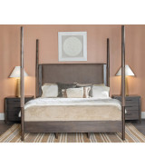 5PC Queen Size Poster Bed Set – Contemporary Style in Deep Rich Black | Koko Collection by Modus Furniture