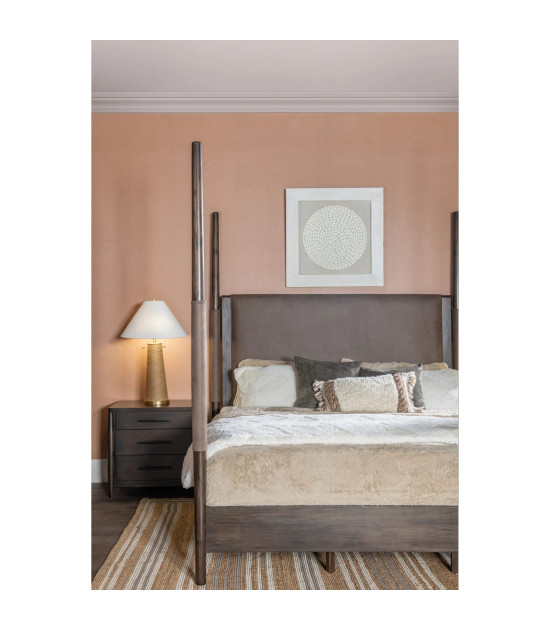 5PC Queen Size Poster Bed Set – Contemporary Style in Deep Rich Black | Koko Collection by Modus Furniture