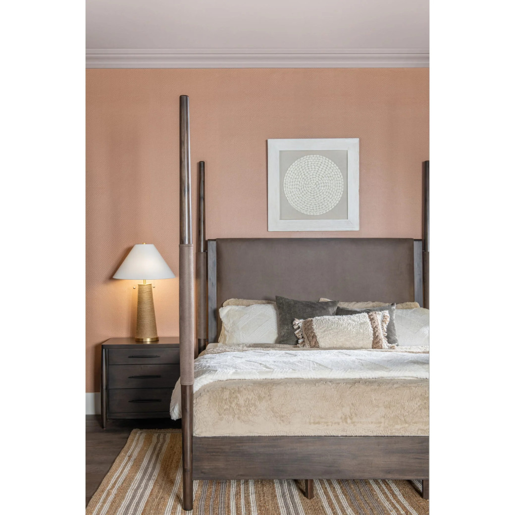 5PC Queen Size Poster Bed Set – Contemporary Style in Deep Rich Black | Koko Collection by Modus Furniture