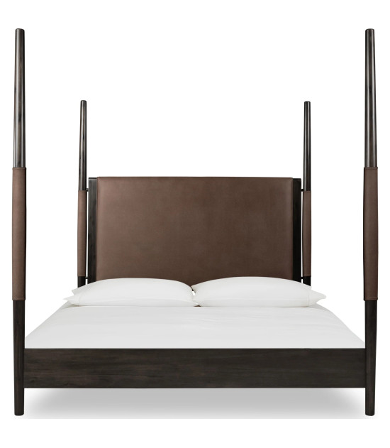 5PC Queen Size Poster Bed Set – Contemporary Style in Deep Rich Black | Koko Collection by Modus Furniture