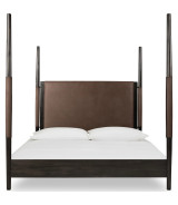 5PC Queen Size Poster Bed Set – Contemporary Style in Deep Rich Black | Koko Collection by Modus Furniture