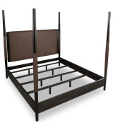 5PC Queen Size Poster Bed Set – Contemporary Style in Deep Rich Black | Koko Collection by Modus Furniture