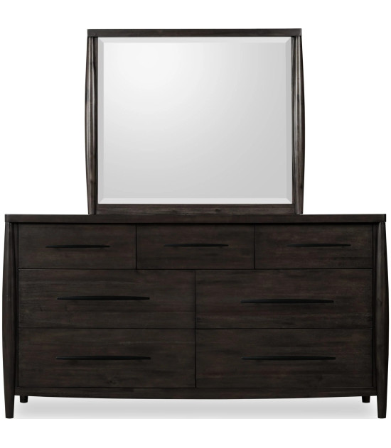 5PC Queen Size Poster Bed Set – Contemporary Style in Deep Rich Black | Koko Collection by Modus Furniture