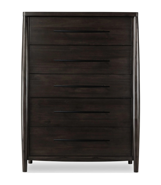 5PC Queen Size Poster Bed Set – Contemporary Style in Deep Rich Black | Koko Collection by Modus Furniture