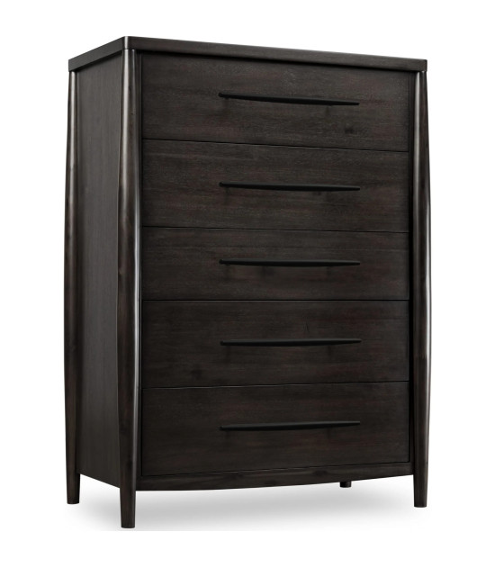 5PC Queen Size Poster Bed Set – Contemporary Style in Deep Rich Black | Koko Collection by Modus Furniture