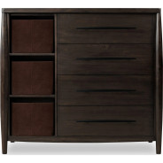 5PC Queen Size Poster Bed Set – Contemporary Style in Deep Rich Black | Koko Collection by Modus Furniture