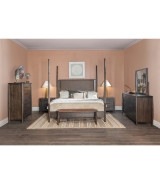 5PC Queen Size Poster Bed Set – Contemporary Style in Deep Rich Black | Koko Collection by Modus Furniture