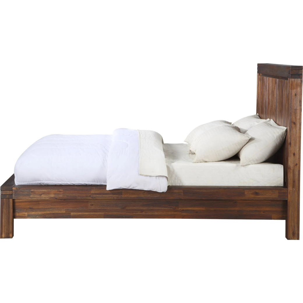 5-Piece Full-Size Bedroom Set – Rustic Modern Style in Brick Brown Finish | Meadow Collection by Modus Furniture
