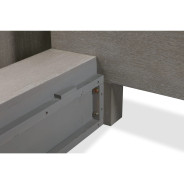 5Pc Full Size Bedroom Set in Light Gray – Rustic Modern Melbourne Collection by Modus Furniture