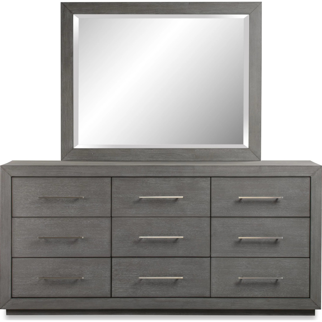 5Pc Full Size Bedroom Set in Light Gray – Rustic Modern Melbourne Collection by Modus Furniture