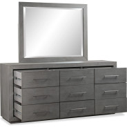 5Pc Full Size Bedroom Set in Light Gray – Rustic Modern Melbourne Collection by Modus Furniture