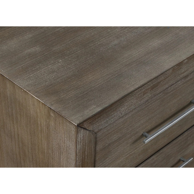 5PC Full Size Bedroom Set Rustic Modern Style in Dark Pine .Melbourne Collection By Modus Furniture