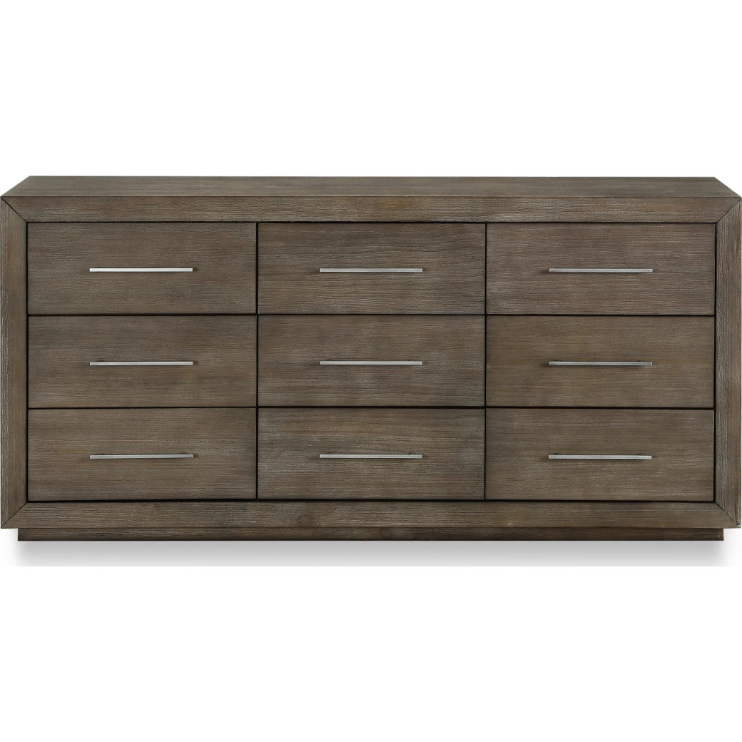 5PC Full Size Bedroom Set Rustic Modern Style in Dark Pine .Melbourne Collection By Modus Furniture