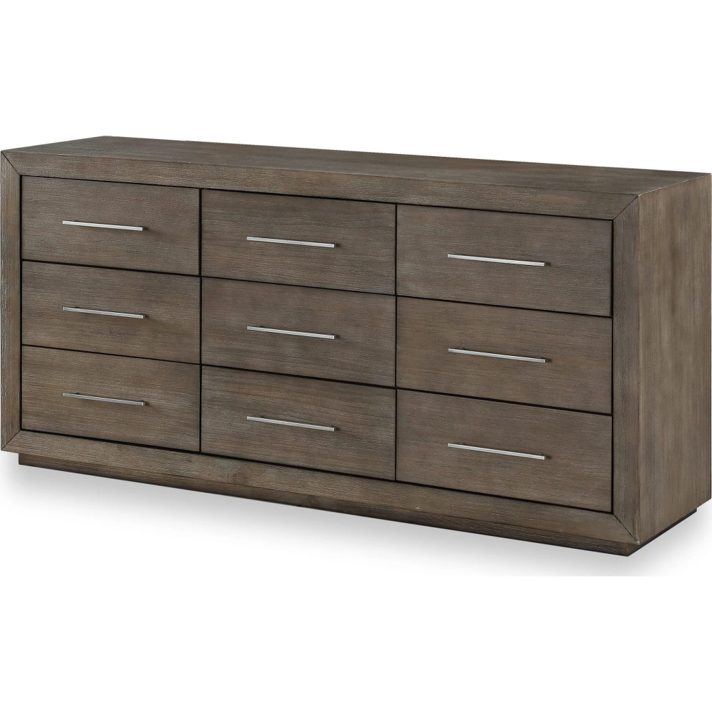 5PC Full Size Bedroom Set Rustic Modern Style in Dark Pine .Melbourne Collection By Modus Furniture
