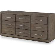 5PC Full Size Bedroom Set Rustic Modern Style in Dark Pine .Melbourne Collection By Modus Furniture