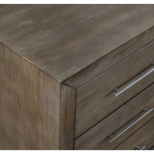 5PC Full Size Bedroom Set Rustic Modern Style in Dark Pine .Melbourne Collection By Modus Furniture