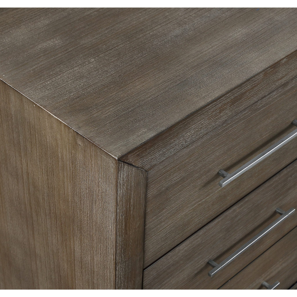 5PC Full Size Bedroom Set Rustic Modern Style in Dark Pine .Melbourne Collection By Modus Furniture
