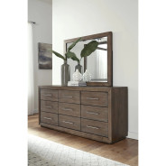 5PC Full Size Canopy Bed Set Rustic Modern Style in Dark Pine .Melbourne Collection By Modus Furniture