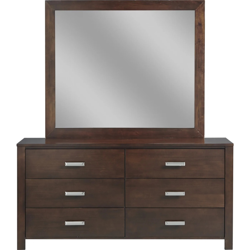 5Pc Full Size Bedroom Set in Chocolate Brown – Contemporary Riva Collection by Modus Furniture