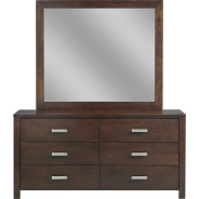5Pc Full Size Bedroom Set in Chocolate Brown – Contemporary Riva Collection by Modus Furniture