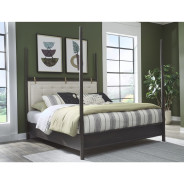 5Pc Full Size Poster Bed Set in Yin & Turtle Dove Linen – Rockport Collection by Modus Furniture